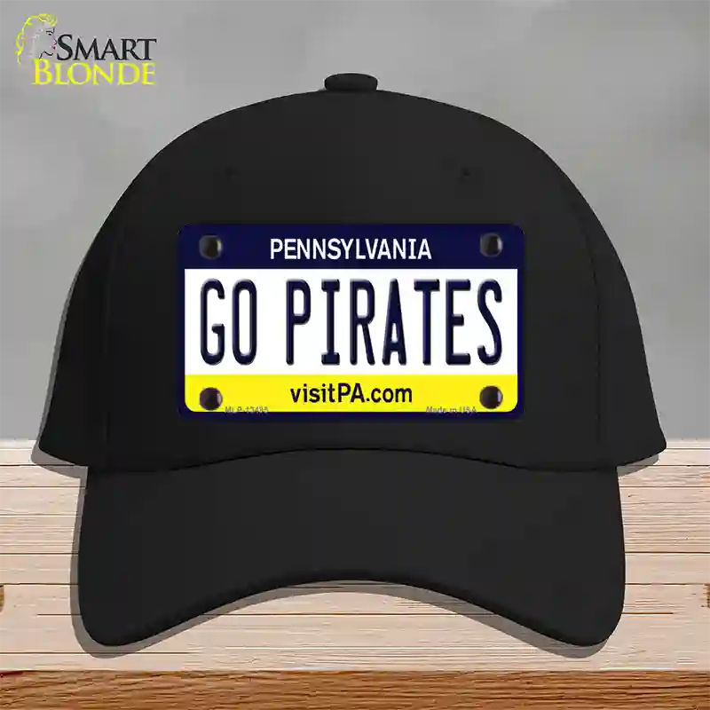 Go Pirates Novelty License Plate Hat Tag Cotton / Black