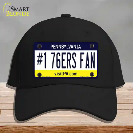 Number 1 76ers Fan Novelty License Plate Hat Tag Cotton / Black