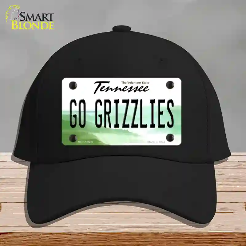 Go Grizzlies Novelty License Plate Hat Tag Cotton / Black