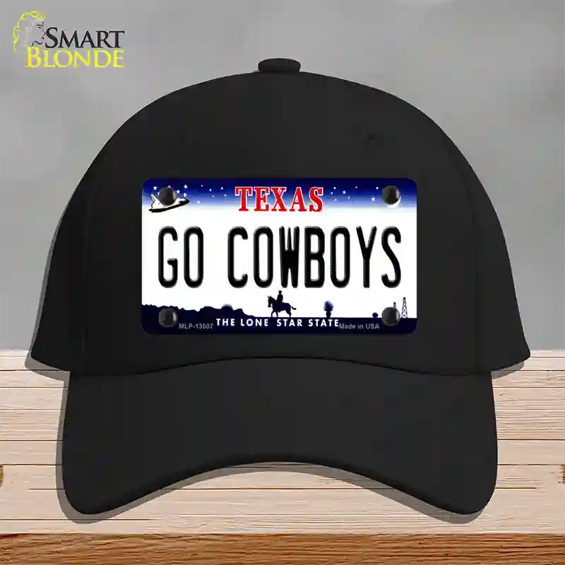 Go Cowboys Novelty License Plate Hat Tag Cotton / Black