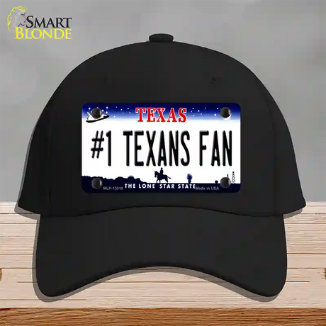 Number 1 Texans Fan Novelty License Plate Hat Tag Cotton / Black