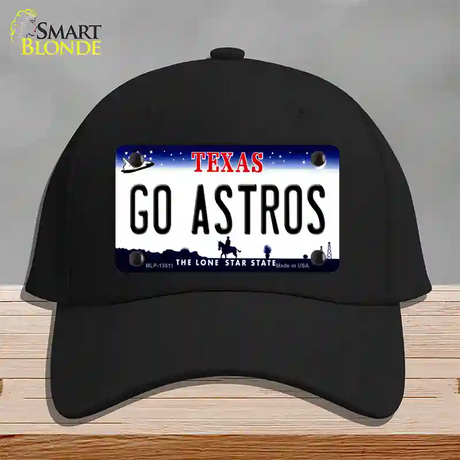 Go Astros Novelty License Plate Hat Tag Cotton / Black