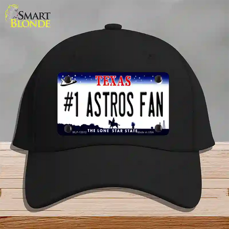 Number 1 Astros Fan Novelty License Plate Hat Tag Cotton / Black