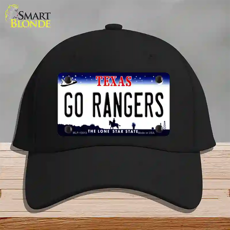 Go Rangers Texas Novelty License Plate Hat Tag Cotton / Black