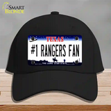 Number 1 Rangers Fan Texas Novelty License Plate Hat Tag Cotton / Black