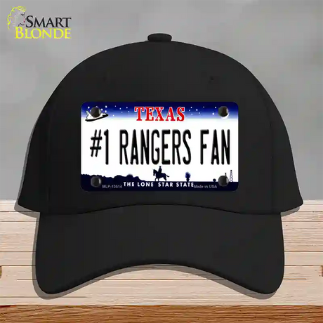 Number 1 Rangers Fan Texas Novelty License Plate Hat Tag Cotton / Black