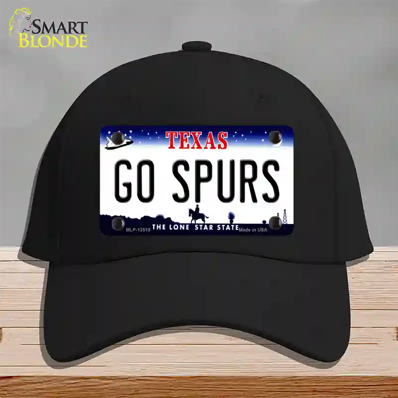 Go Spurs Novelty License Plate Hat Tag Cotton / Black