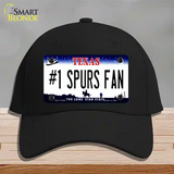 Number 1 Spurs Fan Novelty License Plate Hat Tag Cotton / Black