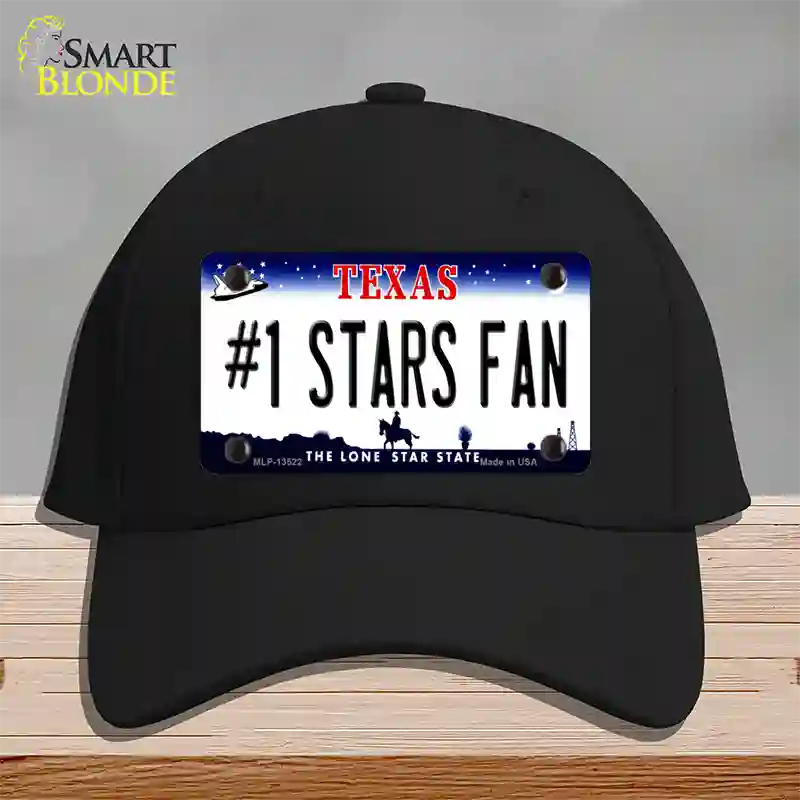 Number 1 Stars Fan Novelty License Plate Hat Tag Cotton / Black