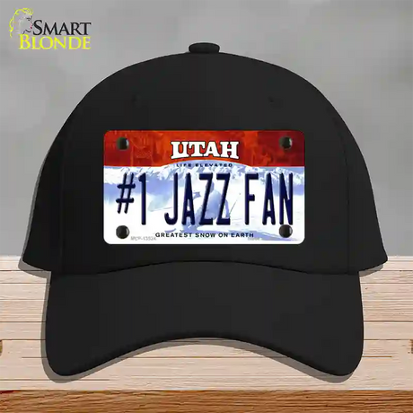 Number 1 Jazz Fan Novelty License Plate Hat Tag Cotton / Black