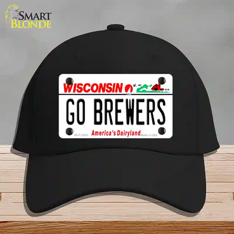 Go Brewers Novelty License Plate Hat Tag Cotton / Black