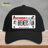 Number 1 Brewers Fan Novelty License Plate Hat Tag Cotton / Black