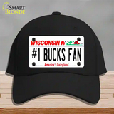 Number 1 Bucks Fan Novelty License Plate Hat Tag Cotton / Black