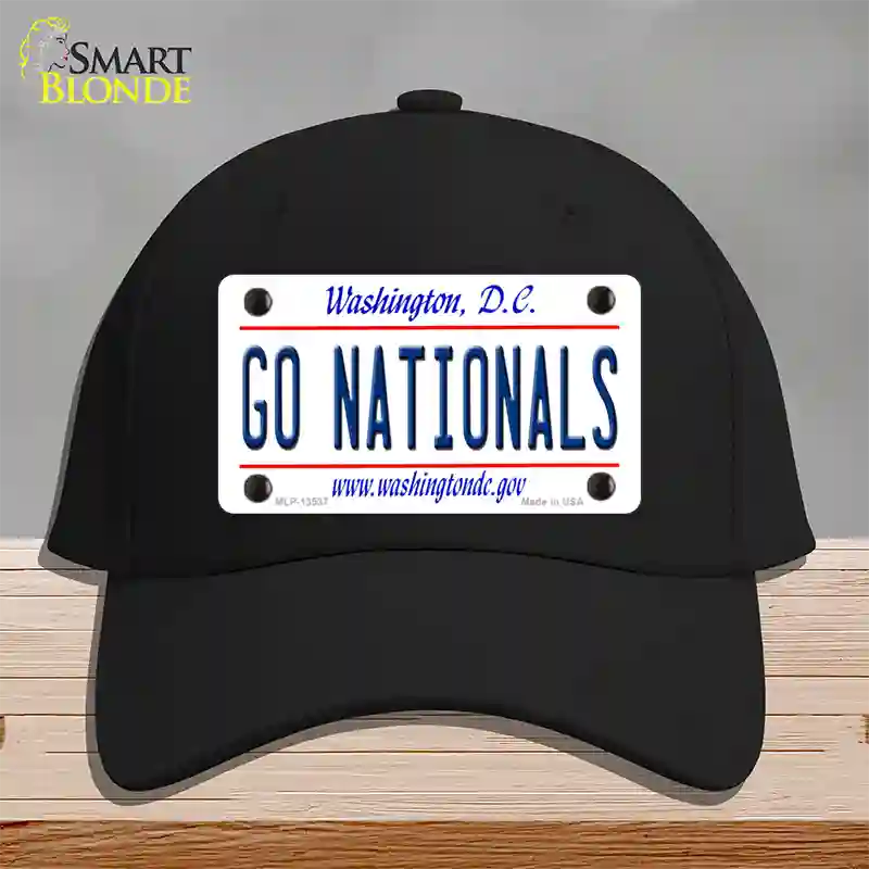 Go Nationals Novelty License Plate Hat Tag Cotton / Black