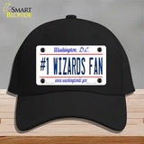 Number 1 Wizards Fan Novelty License Plate Hat Tag Cotton / Black