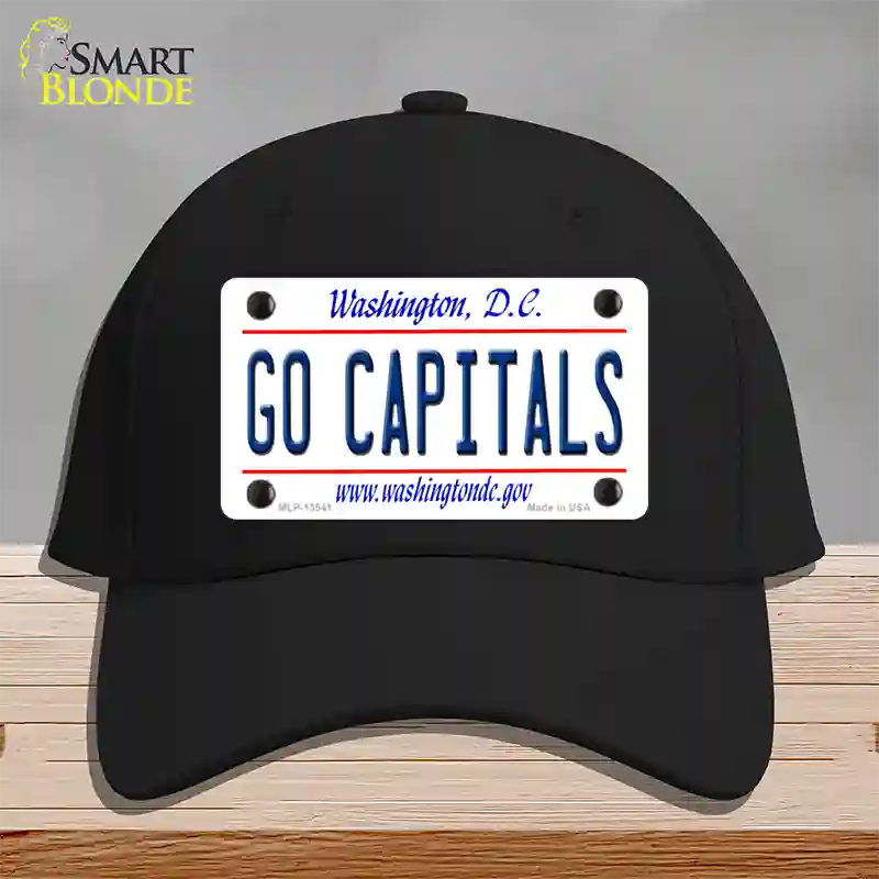 Go Capitals Novelty License Plate Hat Tag Cotton / Black