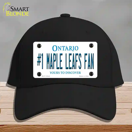 Number 1 Maple Leafs Fan Novelty License Plate Hat Tag Cotton / Black