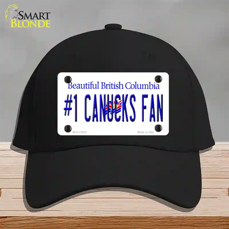 Number 1 Canucks Fan Novelty License Plate Hat Tag Cotton / Black