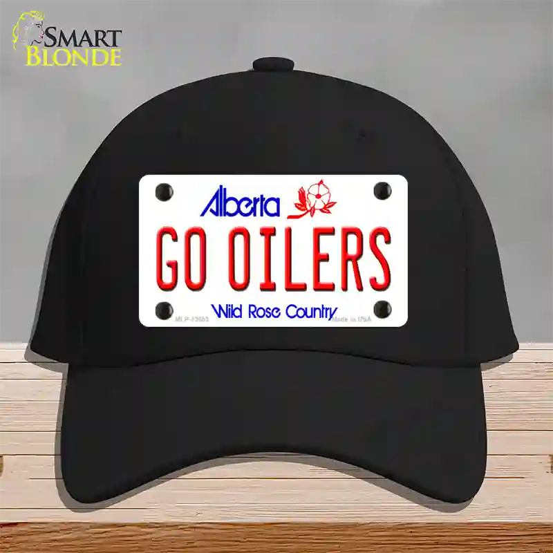 Go Oilers Novelty License Plate Hat Tag Cotton / Black