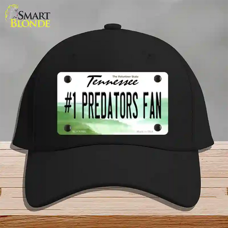 Number 1 Predators Fan Novelty License Plate Hat Tag Cotton / Black