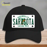 Sarasota Florida Novelty License Plate Hat Cotton / Black