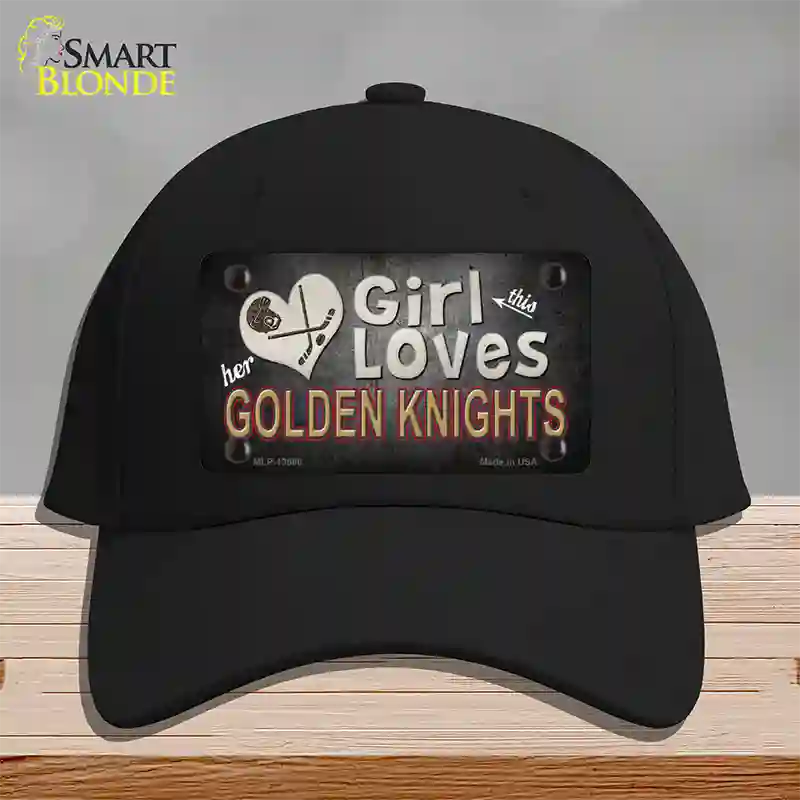 This Girl Loves Her Golden Knights Novelty License Plate Hat Tag Cotton / Black