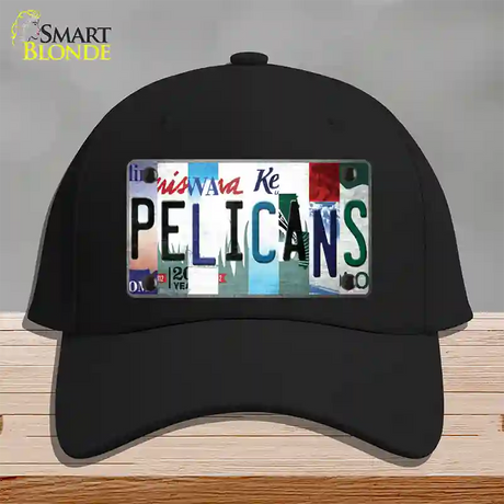 Pelicans Strip Art Novelty License Plate Hat Tag Cotton / Black