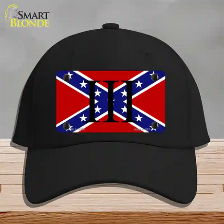 3 Percenter Confederate Novelty License Plate Hat Tag Cotton / Black