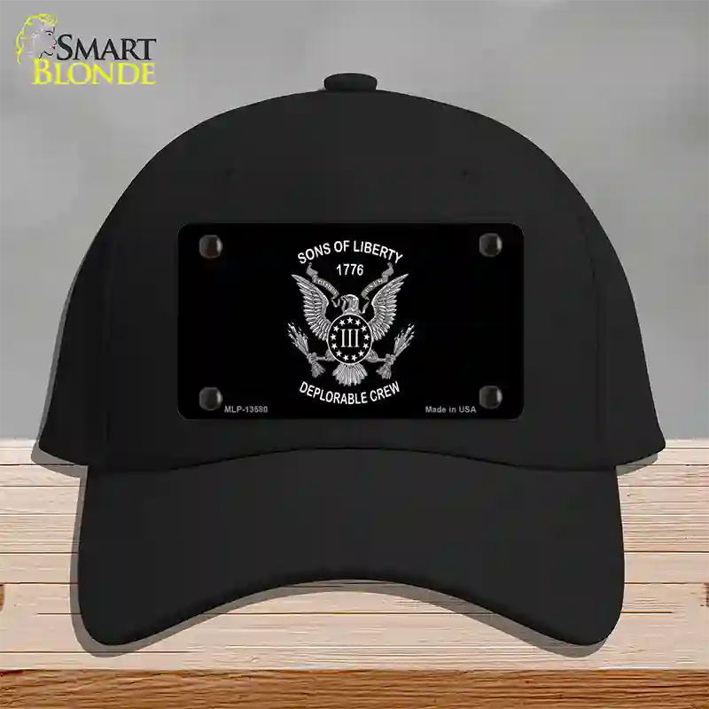 Sons of Liberty 1776 Novelty License Plate Hat Tag Cotton / Black