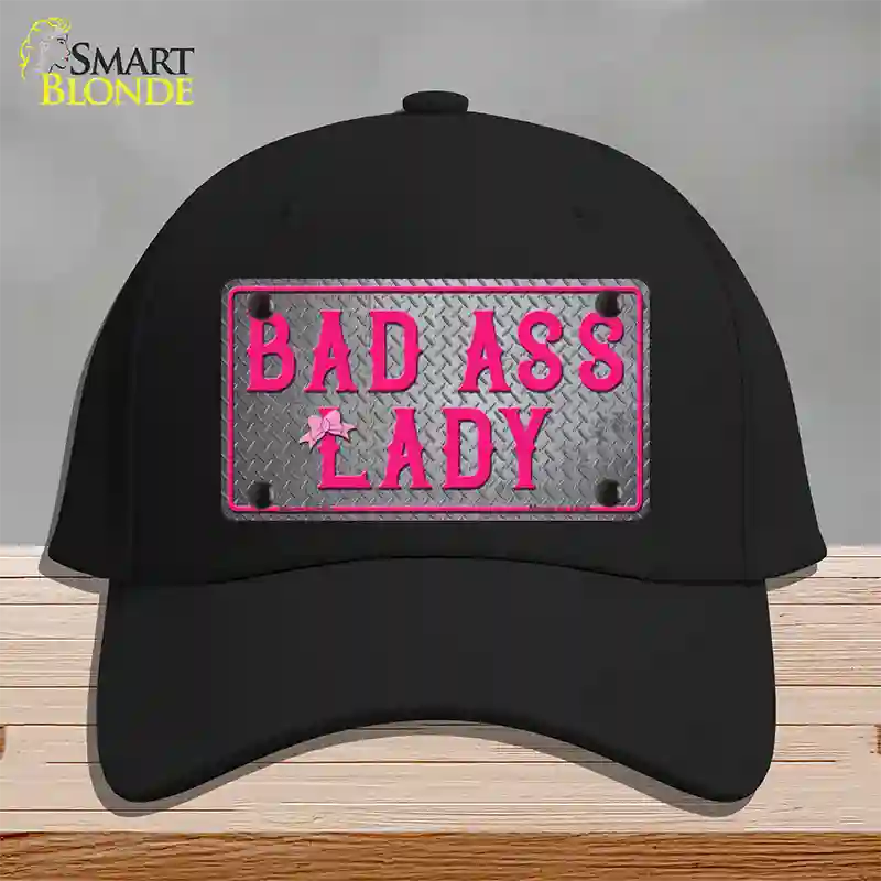 Bad Ass Lady Novelty License Plate Hat Tag Cotton / Black