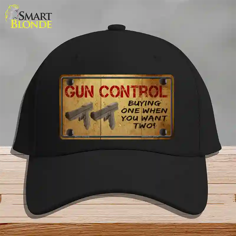 Gun Control Buying Only One Novelty License Plate Hat Tag Cotton / Black