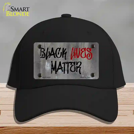 Black Lives Matter Concrete Novelty License Plate Hat Tag Cotton / Black