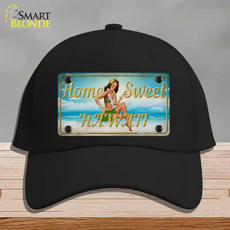 Home Sweet Hawaii Novelty License Plate Hat Tag Cotton / Black