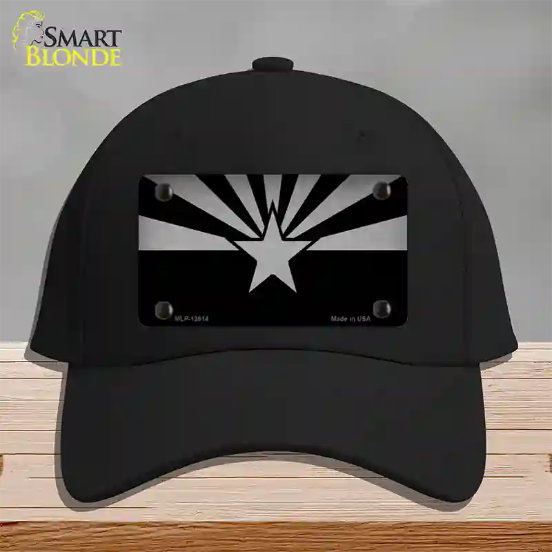 Arizona Flag Black  Novelty License Plate Hat Tag Cotton / Black