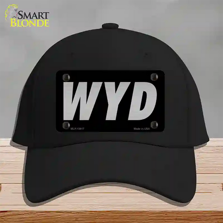 WYD Black Novelty License Plate Hat Tag Cotton / Black