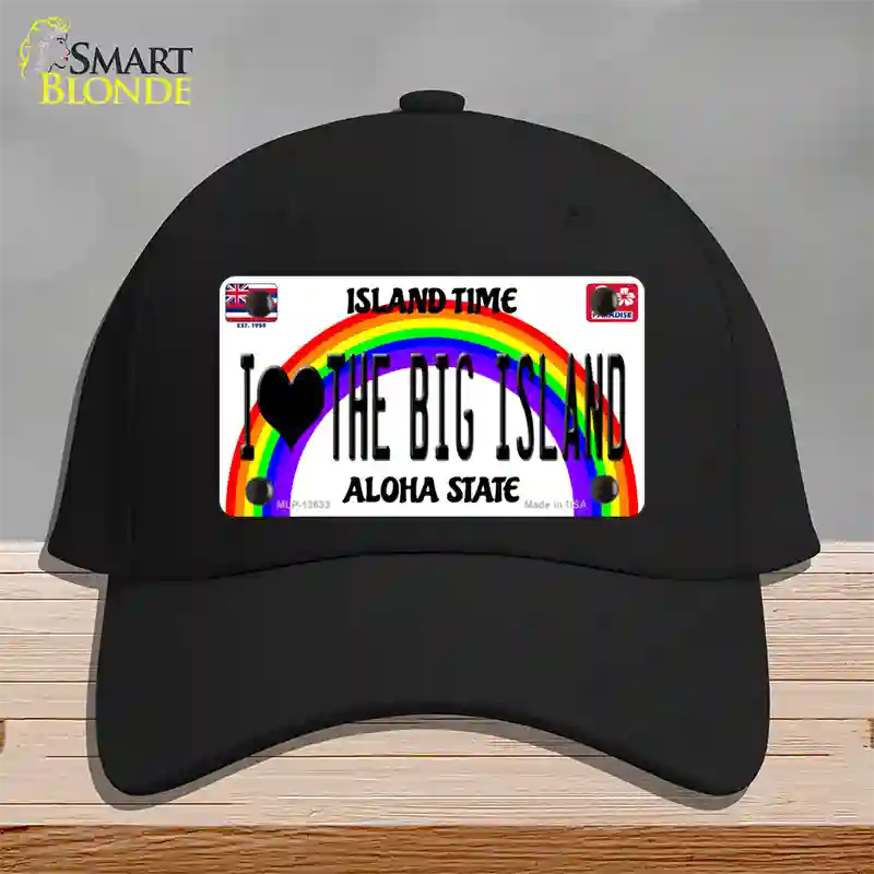 I Heart Big Island Novelty License Plate Hat Tag Cotton / Black