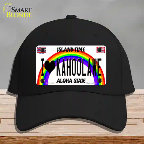 I Heart Kahoolawe Novelty License Plate Hat Tag Cotton / Black