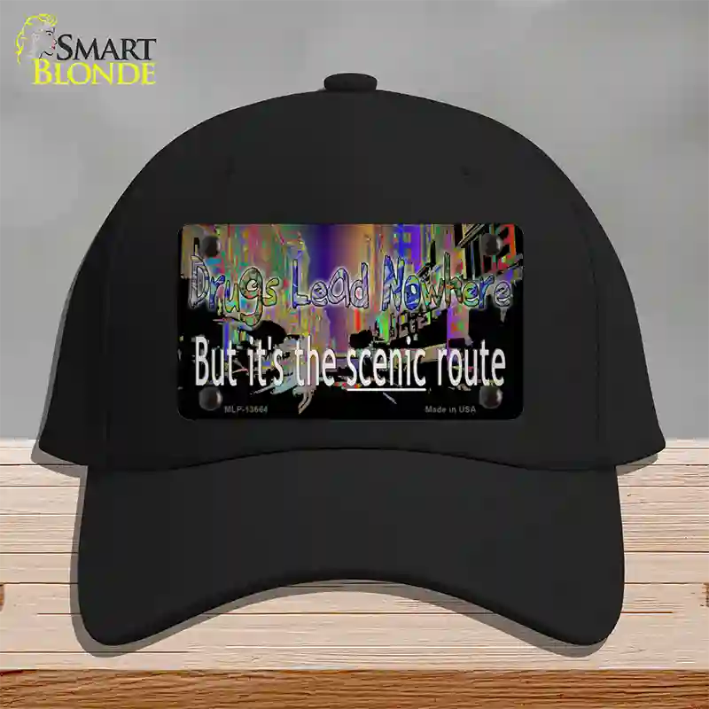 Drugs Lead Nowhere Novelty License Plate Hat Tag Cotton / Black