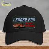 Oh Shit No Brakes Novelty License Plate Hat Tag Cotton / Black