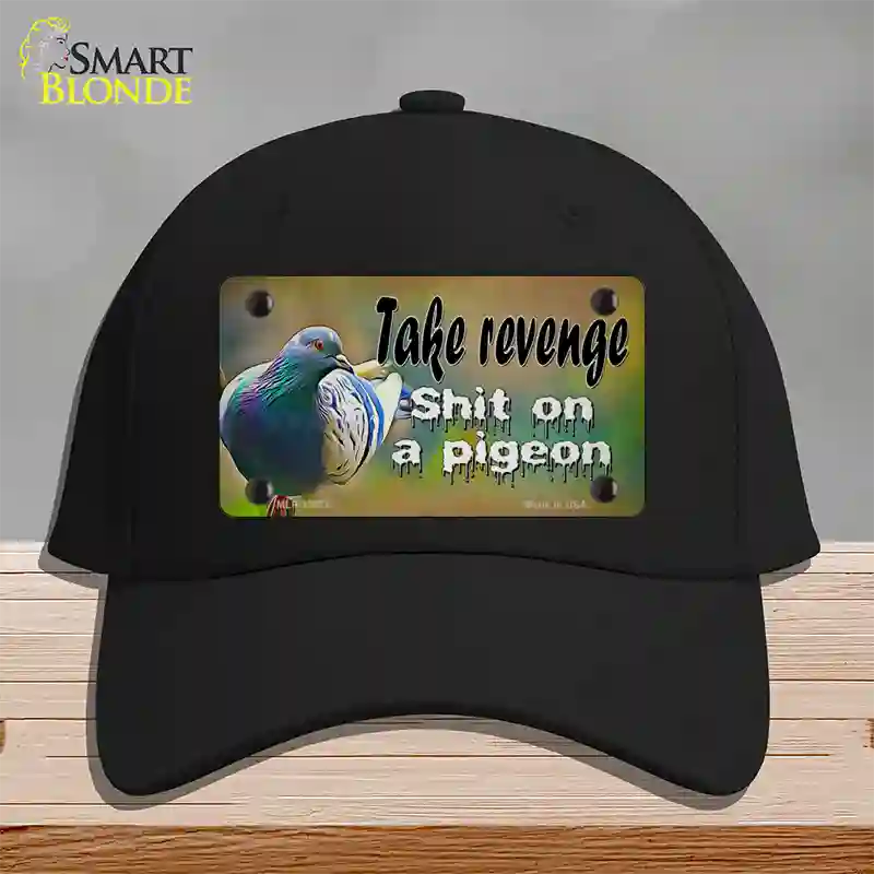 Shit On A Pigeon Novelty License Plate Hat Tag Cotton / Black