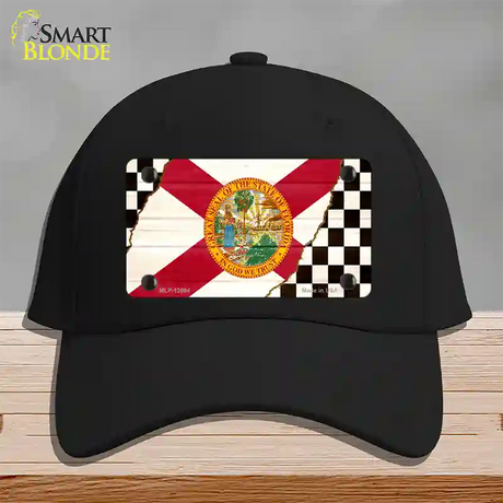 Florida Racing Flag Novelty License Plate Hat Tag Cotton / Black