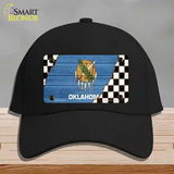 Oklahoma Racing Flag Novelty License Plate Hat Tag Cotton / Black