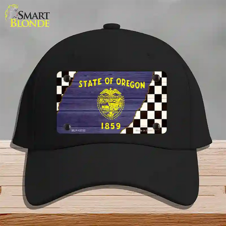 Oregon Racing Flag Novelty License Plate Hat Tag Cotton / Black