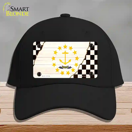 Rhode Island Racing Flag Novelty License Plate Hat Tag Cotton / Black