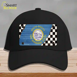 South Dakota Racing Flag Novelty License Plate Hat Tag Cotton / Black