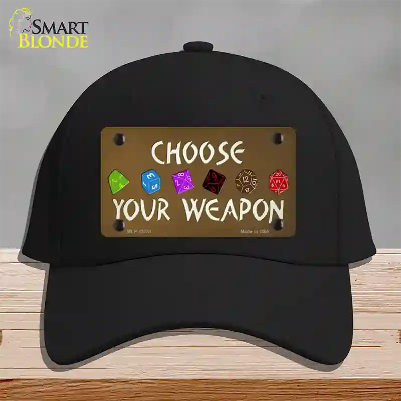 Choose Your Weapon Novelty License Plate Hat Tag Cotton / Black