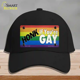 Honk If Youre Gay Novelty License Plate Hat Tag Cotton / Black