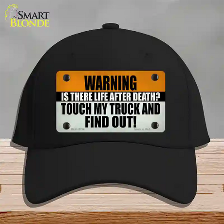 Dont Touch My Truck Novelty License Plate Hat Tag Cotton / Black