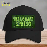 Welcome Spring Novelty License Plate Hat Tag Cotton / Black