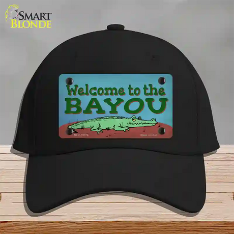 Welcome To The Bayou Novelty License Plate Hat Tag Cotton / Black